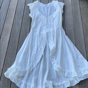 Foley ruffle duster/long vest